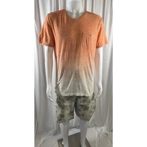 Chip & Pepper Short Sleeves Pocket T-Shirt, Orange Ombré , Sz: M, 87-23